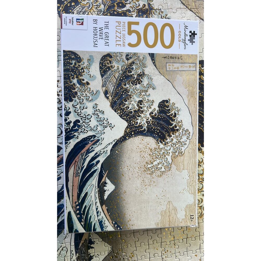 The Great Wave jigsaw puzzle ~ art by Hokusai 500 piece ~ Hinkler Mindbogglers